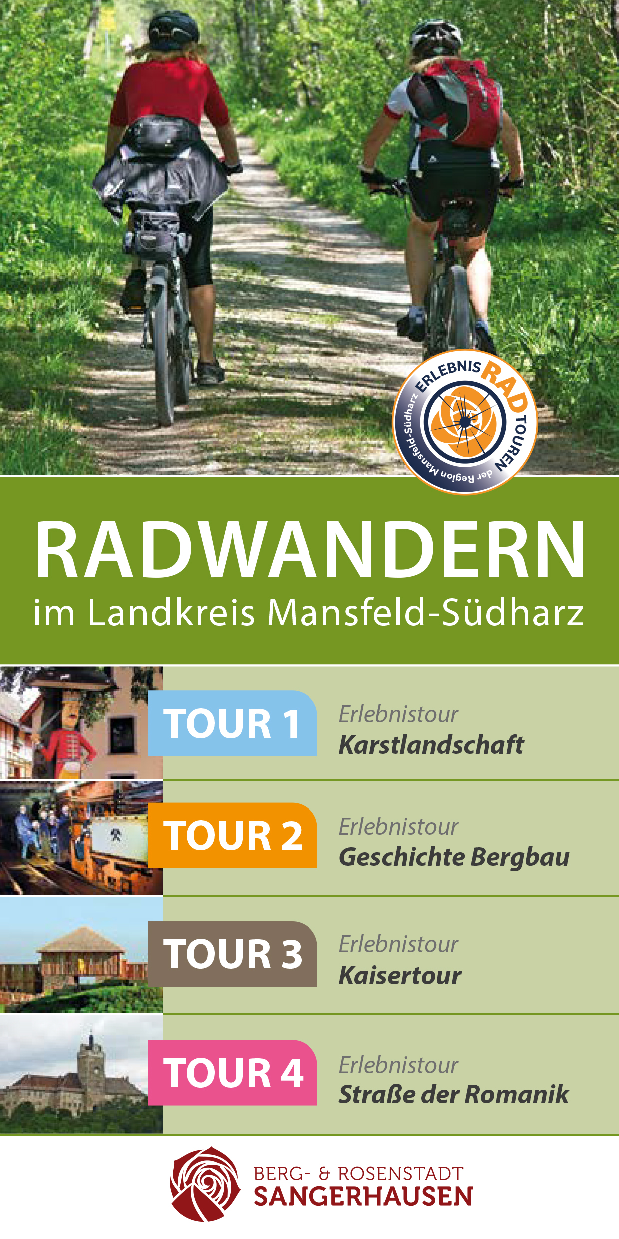 Flyer Radwandern im Landkreis Mansfeld Südharz 